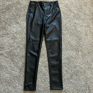 Pleather skinny pants
